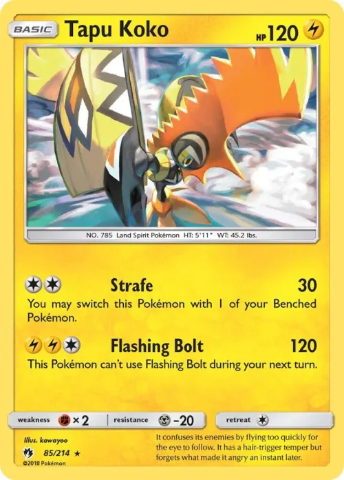 Tapu Koko - Reverse Holo