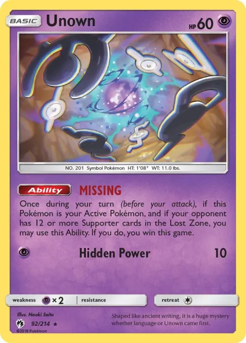Unown (92) - Reverse Holo