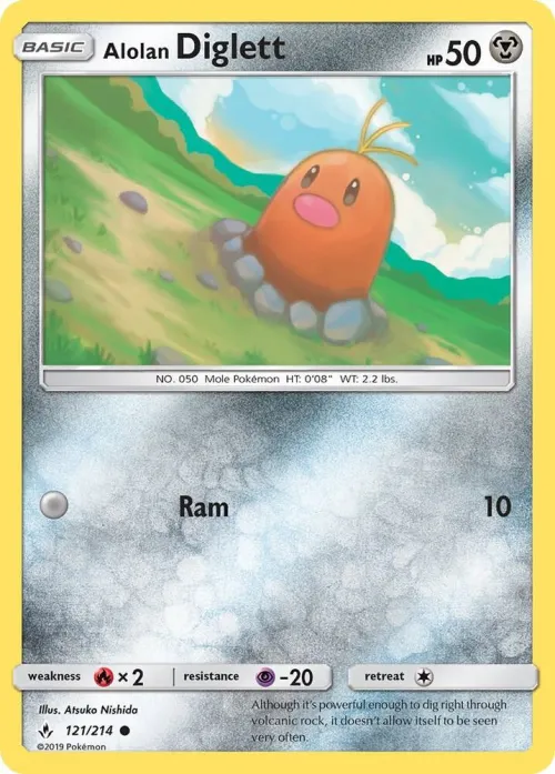 Alolan Diglett - Reverse Holo
