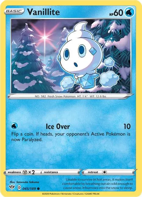 Vanillite - Reverse Holo