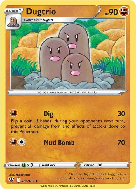 Dugtrio - Reverse Holo