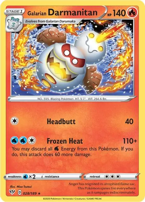 Galarian Darmanitan (28) - Reverse Holo