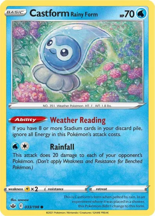 Castform Rainy Form - Reverse Holo