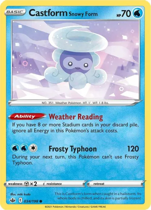Castform Snowy Form - Reverse Holo