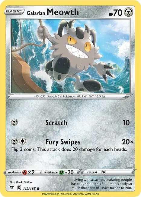 Galarian Meowth - Reverse Holo