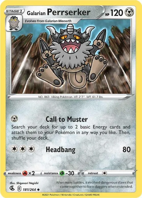 Galarian Perrserker - Reverse Holo