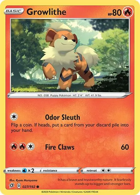 Growlithe - Reverse Holo