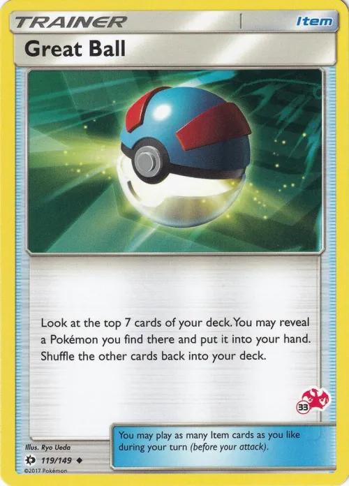 Great Ball - 29 Pikachu Stamped
