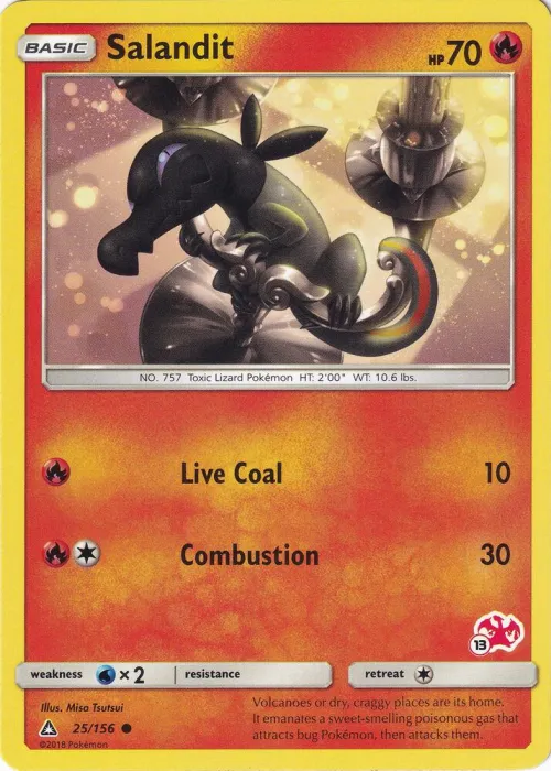 Salandit - 13 Charizard Stamped