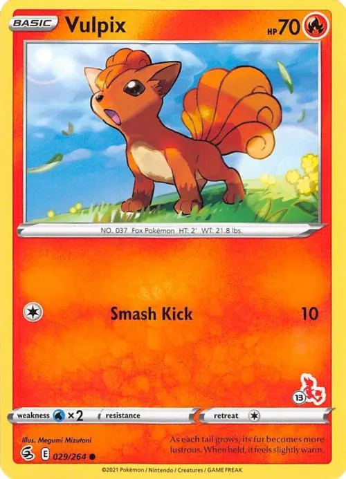 Vulpix - 13 Cinderace Stamped