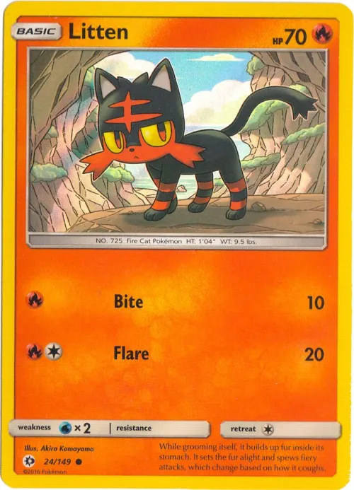 Litten - Water Web Holo