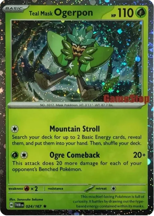Teal Mask Ogerpon - Cosmos Holo Gamestop Exclusive