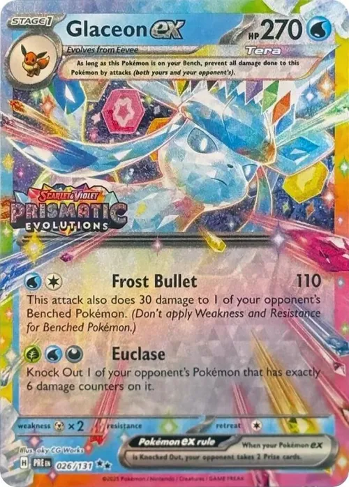 Glaceon ex - Prismatic Evolutions Stamp