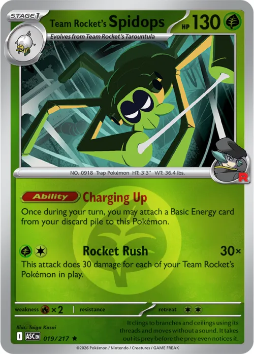 Team Rocket's Spidops - Energy Symbol Pattern