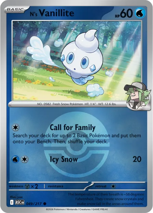 N's Vanillite - Poke Ball