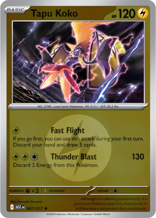 Tapu Koko - Energy Symbol Pattern