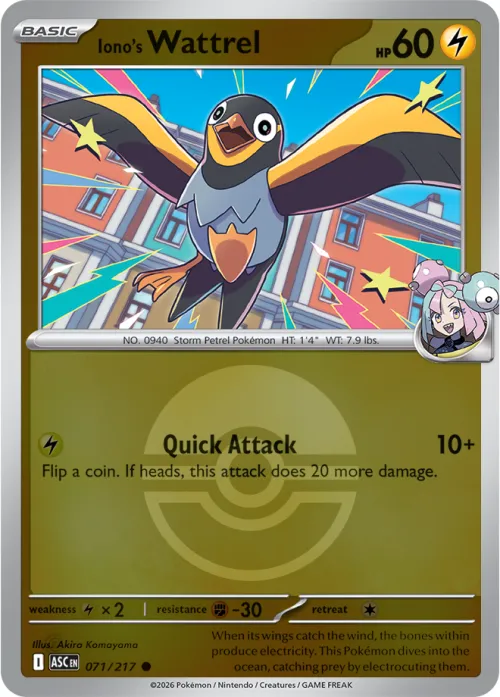 Iono's Wattrel - Poke Ball