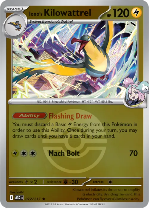 Iono's Kilowattrel - Poke Ball