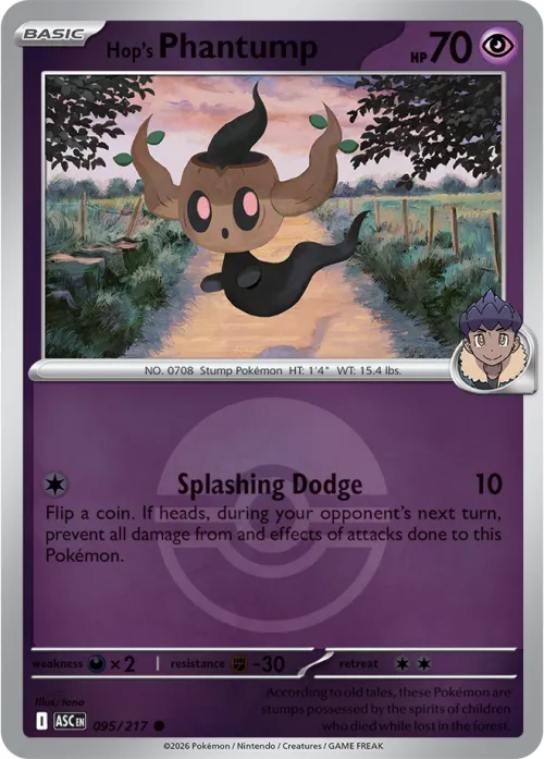 Hop's Phantump - Poke Ball