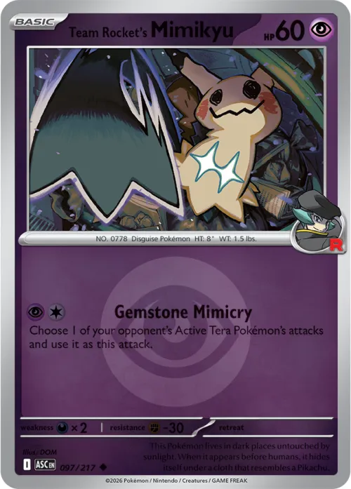 Team Rocket's Mimikyu - Energy Symbol Pattern