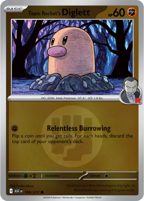 Team Rocket's Diglett - Energy Symbol Pattern