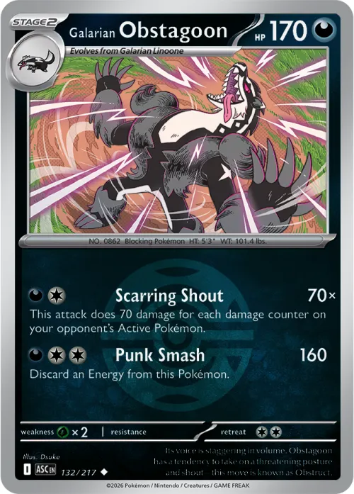 Galarian Obstagoon - Dusk Ball