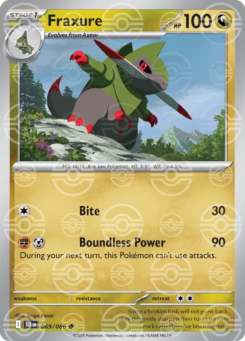 Fraxure - Poke Ball Pattern