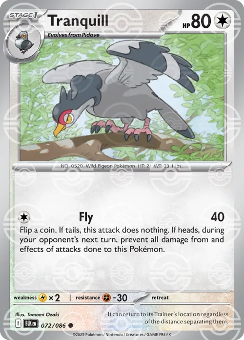 Tranquill - Poke Ball Pattern