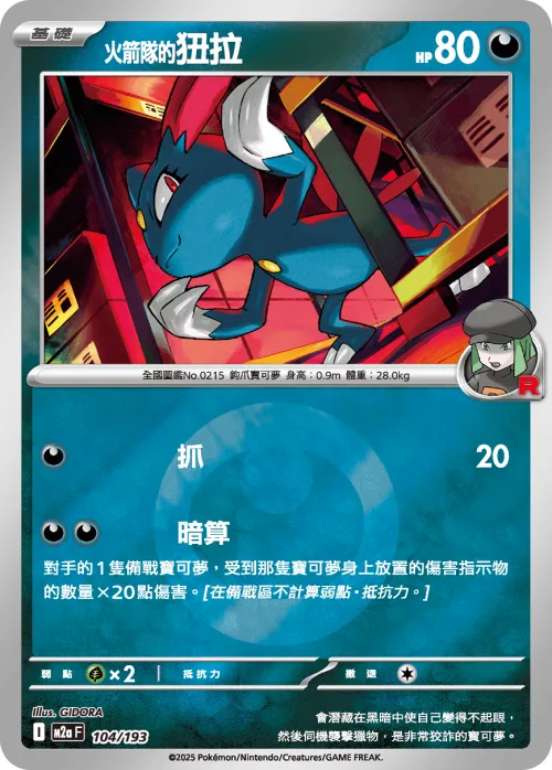 Team Rocket's Sneasel - Energy Symbol Pattern