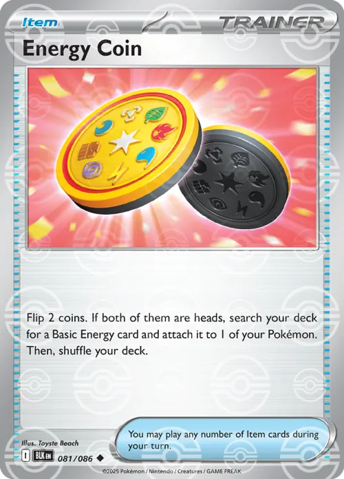 Energy Coin - Poke Ball Pattern