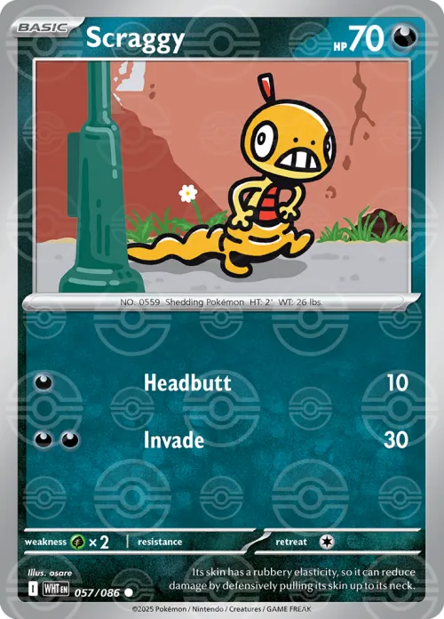 Scraggy - Poke Ball Pattern