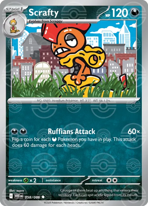 Scrafty - Poke Ball Pattern
