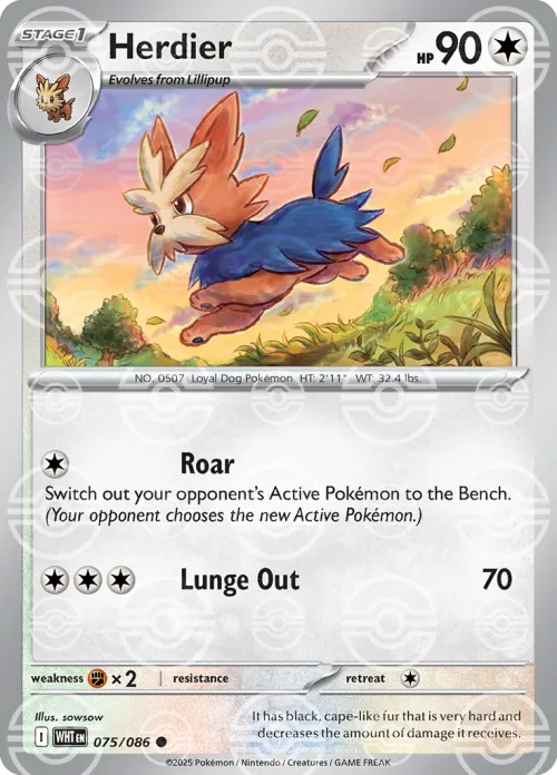 Herdier - Poke Ball Pattern
