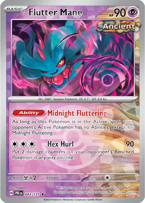 Flutter Mane - Poke Ball Pattern
