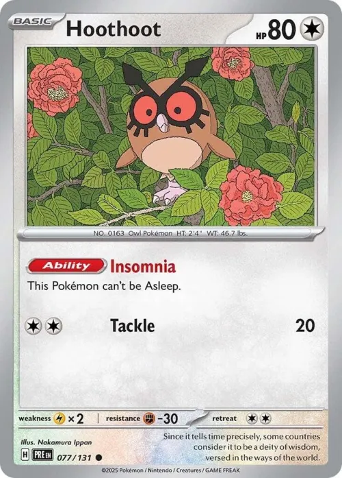 Hoothoot - Reverse Holo