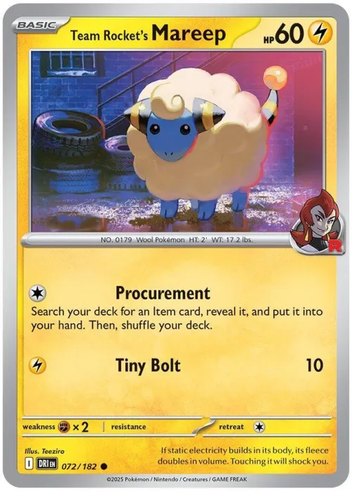Team Rocket's Mareep - Reverse Holo