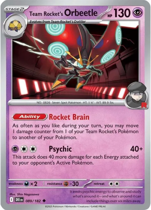 Team Rocket's Orbeetle - Reverse Holo