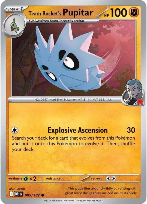 Team Rocket's Pupitar - Reverse Holo