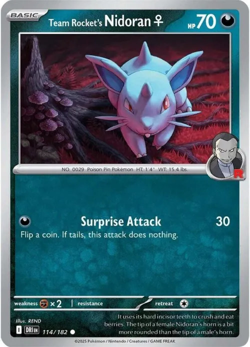 Team Rocket's Nidoran♀ - Reverse Holo