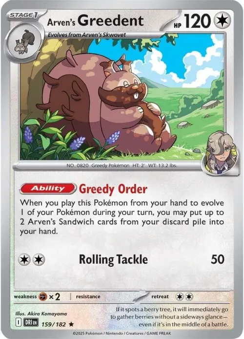 Arven's Greedent - Reverse Holo