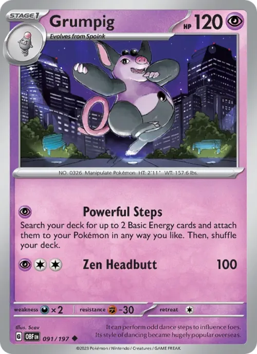 Grumpig - Reverse Holo