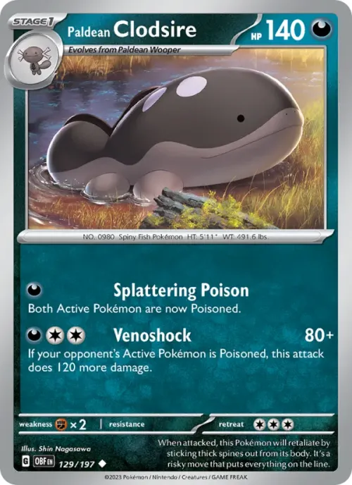Paldean Clodsire - Reverse Holo