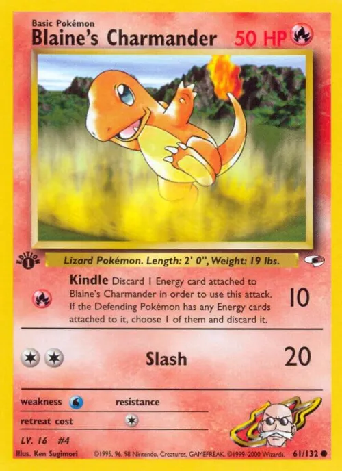 Blaine's Charmander - 1st Edition