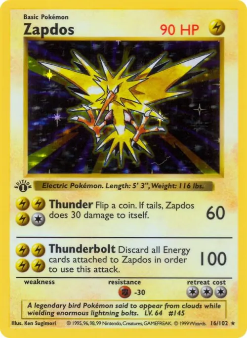 Zapdos - 1st Edition Holo