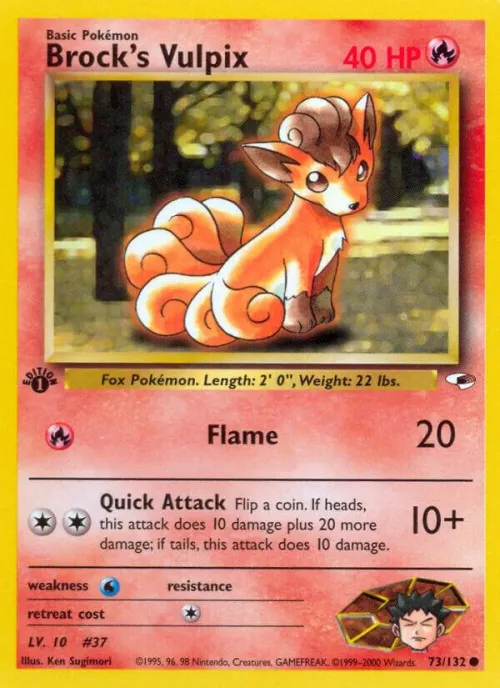 Brock's Vulpix - 1st Edition