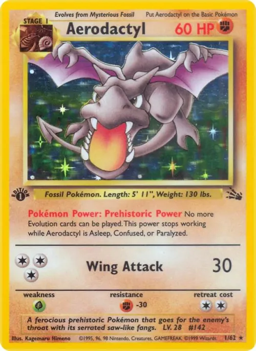 Aerodactyl (1) - 1st Edition Holo