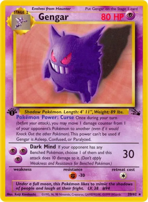Gengar (20) - 1st Edition