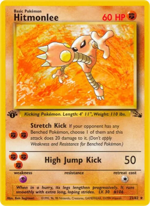 Hitmonlee (22) - 1st Edition
