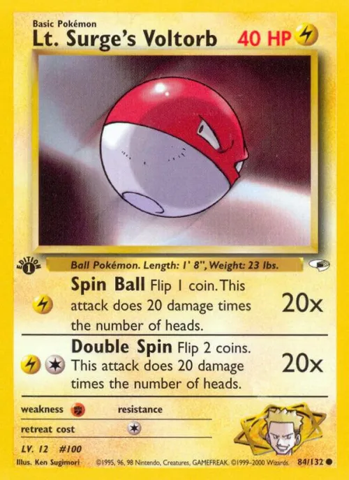 Lt. Surge's Voltorb - 1st Edition