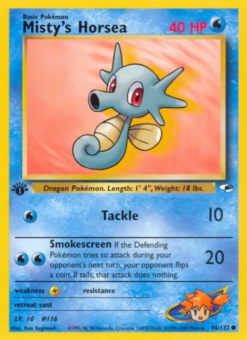 Misty's Horsea - 1st Edition